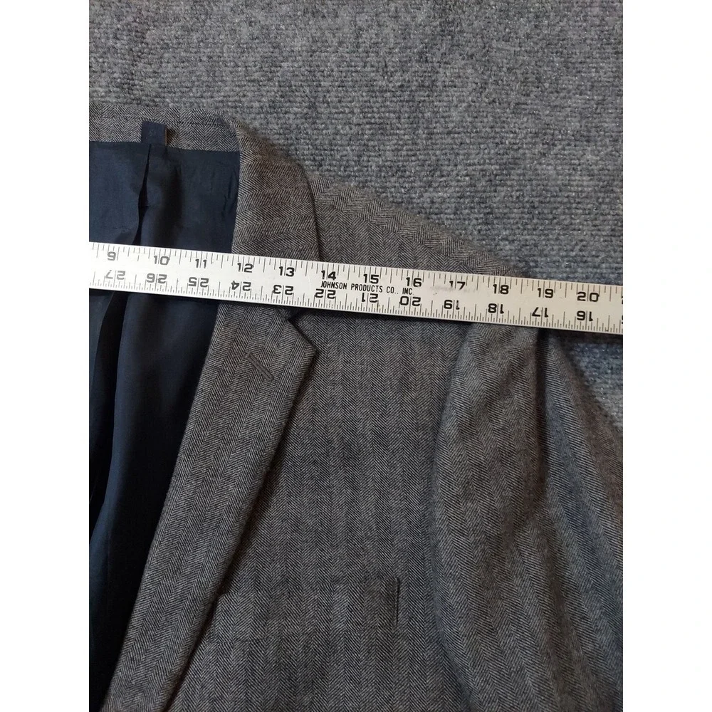 J Crew Blazer Men 44 Regular Gray Herringbone Thompson Jacket Sportcoat 2 Button